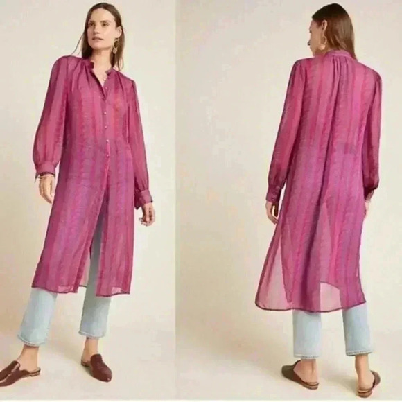 Anthropologie Maeve Imogen Sheer Tunic. - Picture 2 of 4